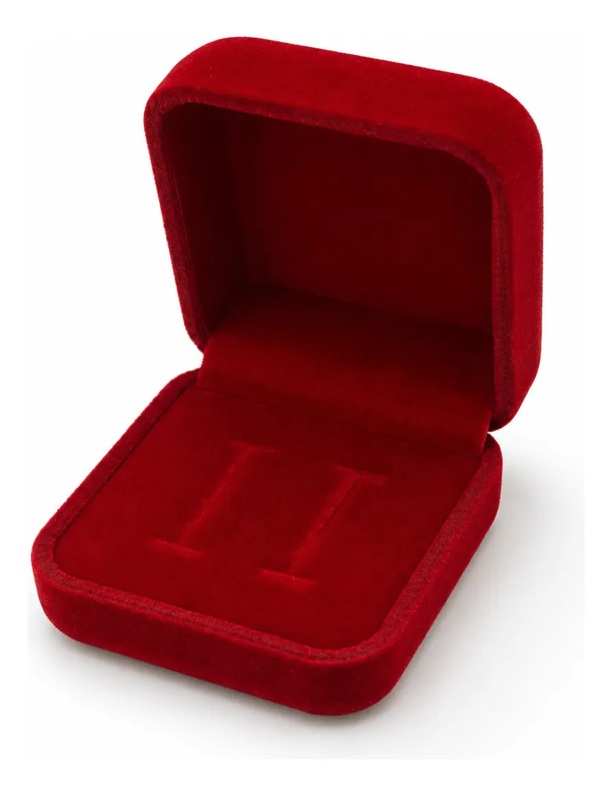 Small Square Red Velvet Ring Box